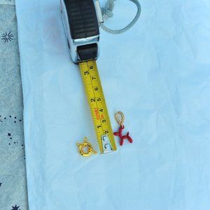 Zara Gold Balloon Dogs Charms Crystal Bar Circle Link Chain Necklaces